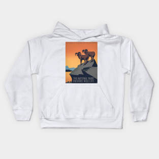 Vintage poster - National Parks Kids Hoodie